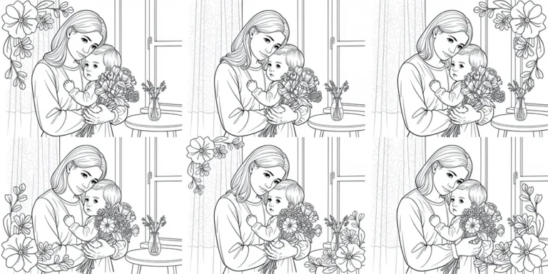 coloriage pour fete des mere a imprimer
