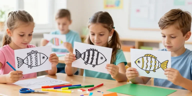 poisson d avril à colorier et découper